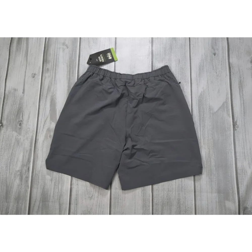 NEW REI Co-Op Active Pursuits Shorts Men's Medium Gray Lined Pockets Running